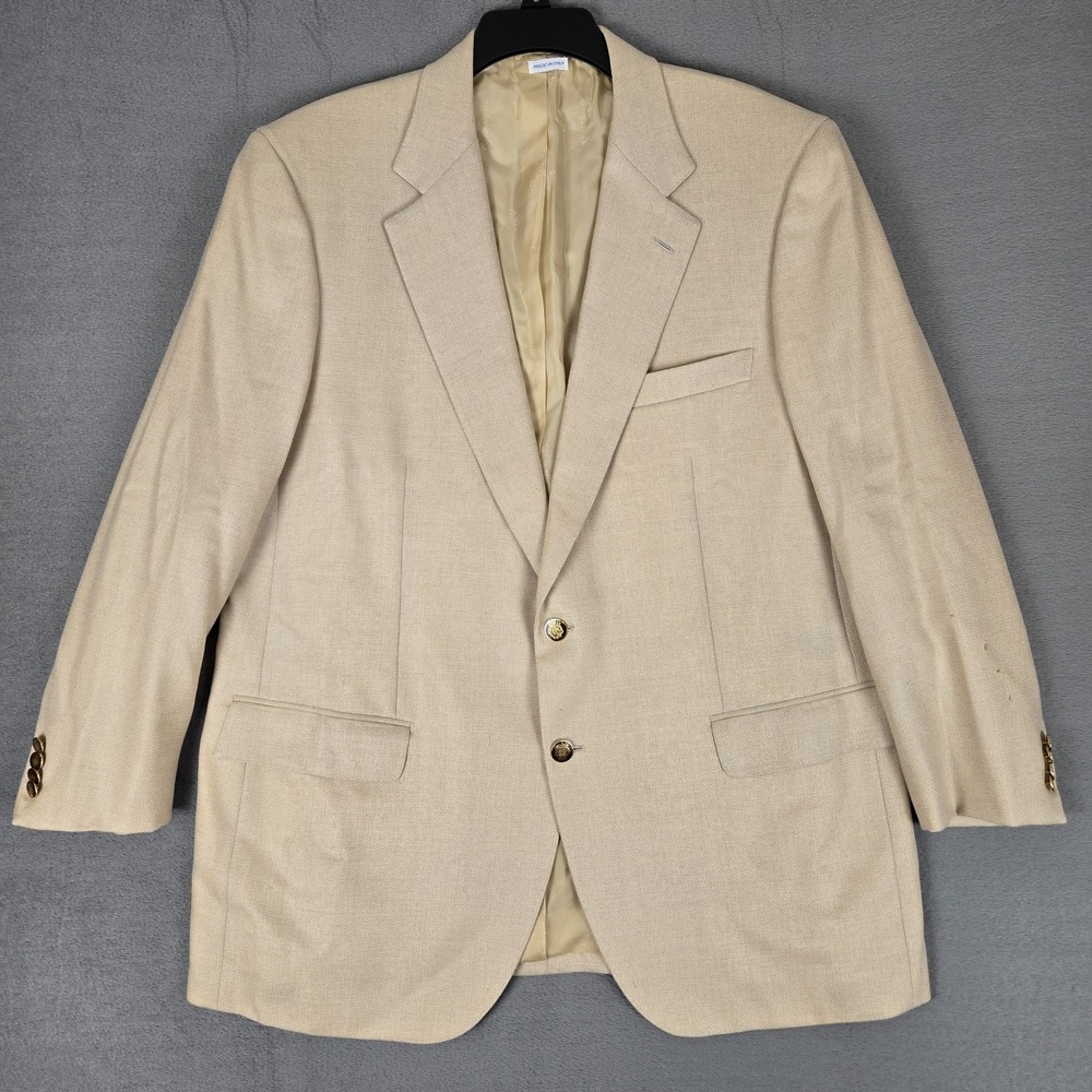Brioni Blazer Mens 44R Beige 100% Wool Catone Sport Coat Italy Made *READ‎